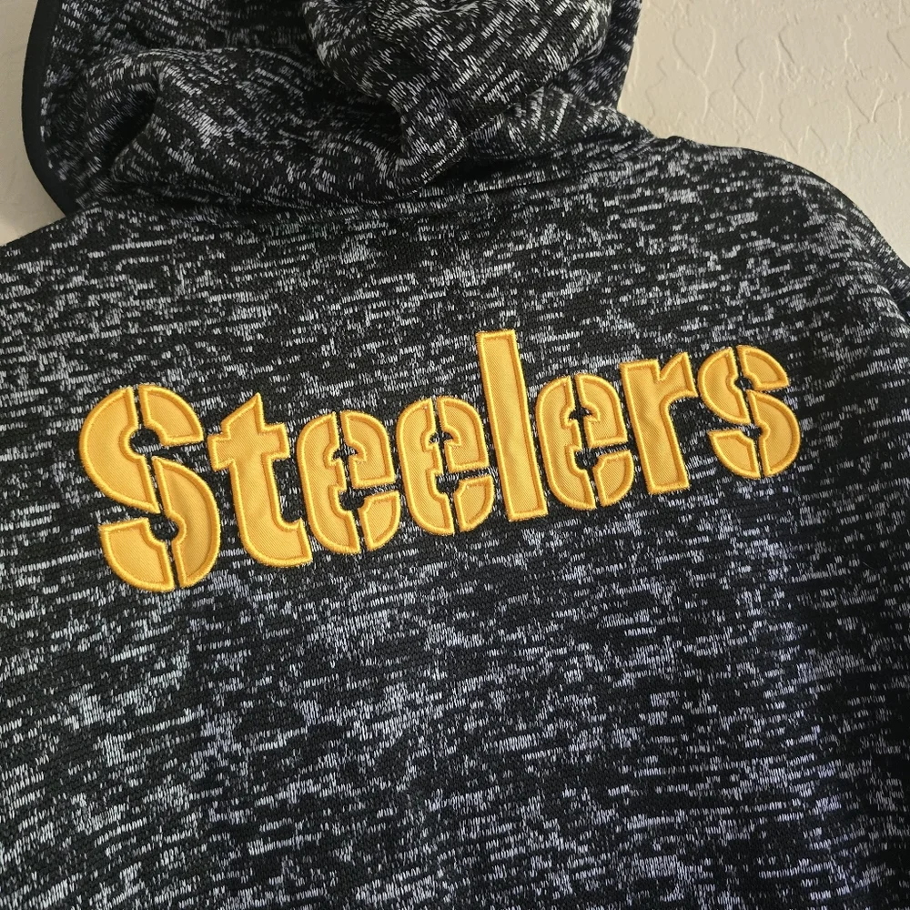 NFL Pittsburgh Steelers Marled Full Zip Hoodie Size XL